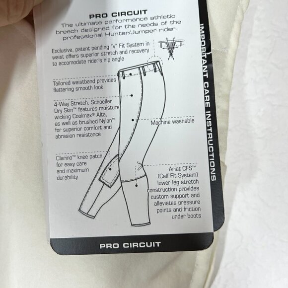 Vintage Ariat Breeches Riding Pants Cream Equestrian 32 - Picture 11 of 12